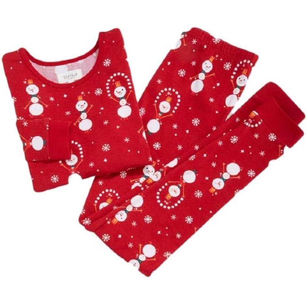 BedHead Snowman Holiday Pajamas Set, 3-6 months and 3T